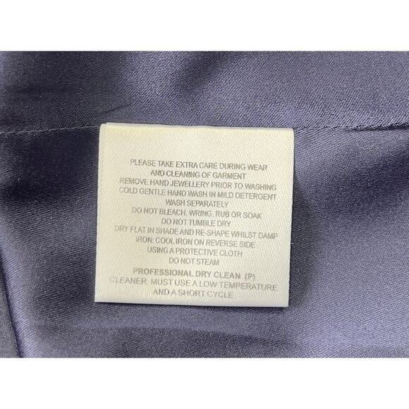 Alannah Hill Navy Blue Lace Silk Fit & Flare Dress Cocktail Wedding - Size 6 - Picture 14 of 14